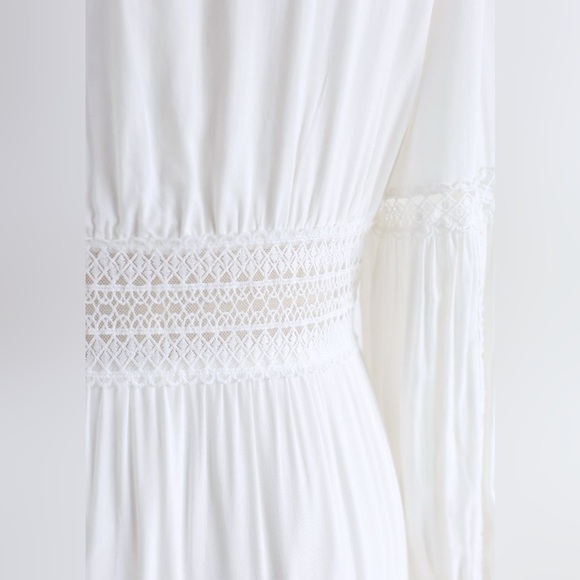 Elegant White boho Maxi Dress NWT - Picture 6 of 8